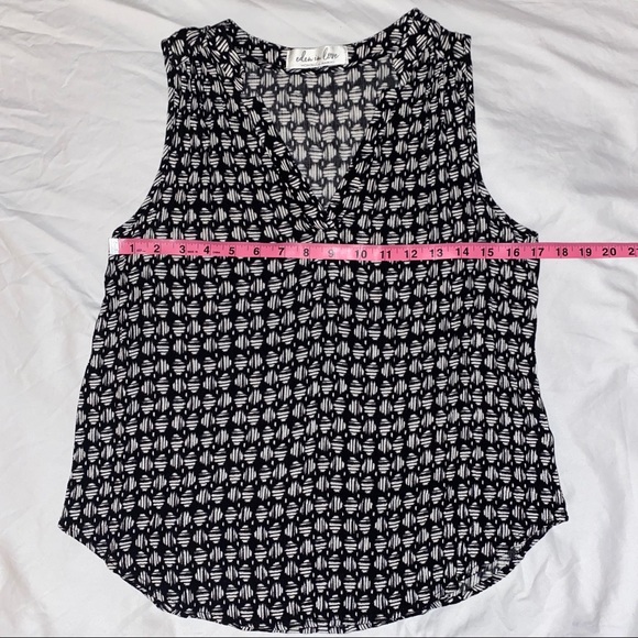 Eden in Love - black & white printed tank top Sz M - Picture 7 of 7